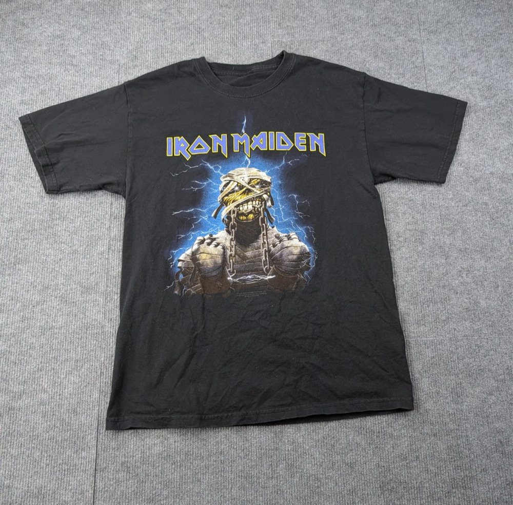 Iron Maiden Graphic Shirt Mens Medium World Slavery Tour Reprint Metal Music Y2K
